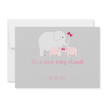 Elephant Baby Shower Twin Girls