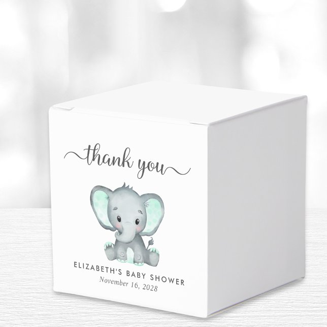 Elephant Baby Shower Vielen Dank Geschenkschachtel (Von Creator hochgeladen)