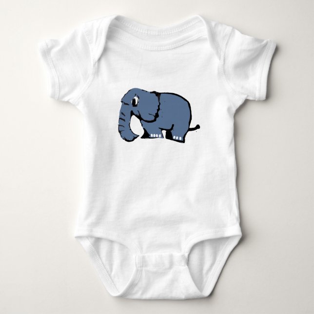 Elephant Baby Strampler (Vorderseite)
