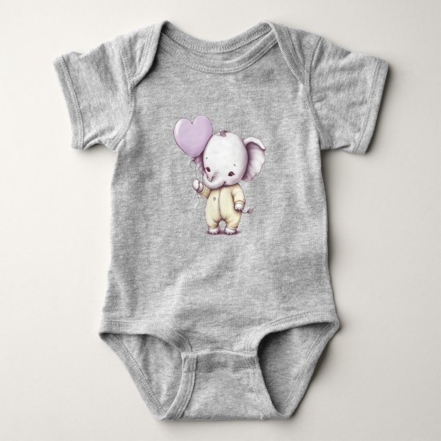 Elephant Baby Strampler (Vorderseite)