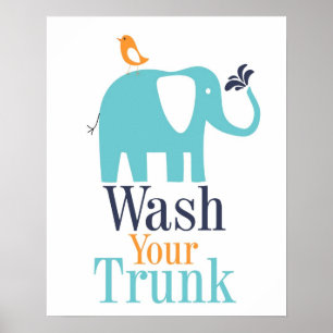 Elephant Badezimmer Print Poster