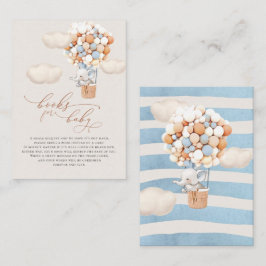 Elephant Balloon Baby Books Enclosure Card Begleitkarte