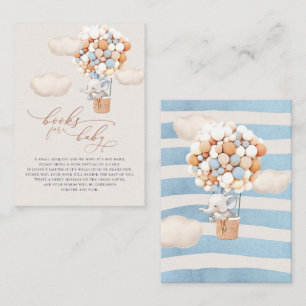 Elephant Balloon Baby Books Enclosure Card Begleitkarte
