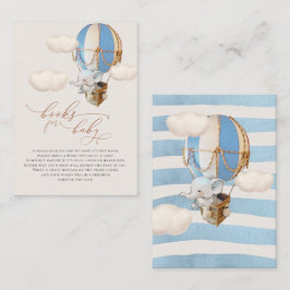 Elephant Balloon Baby Books Enclosure Card Begleitkarte