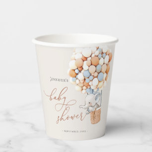 Elephant Balloon Baby Duschpapierkassetten Pappbecher