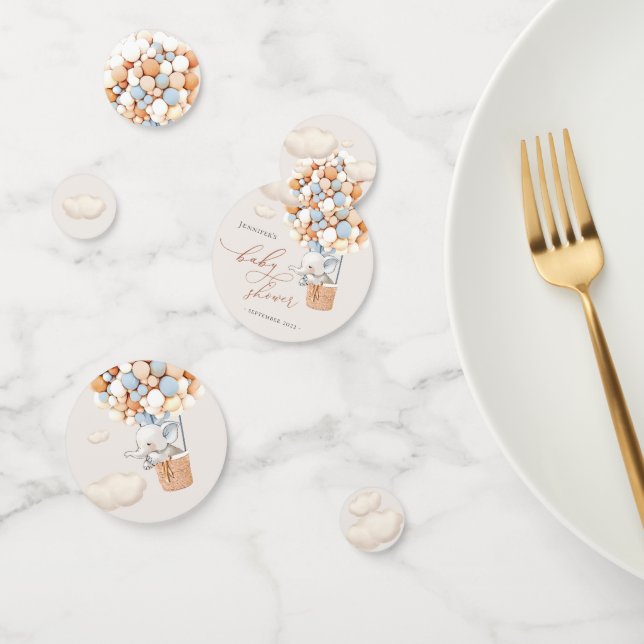 Eléphant Balloon Baby shower Confetti (Groupe)