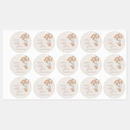 Elephant Balloon Baby Shower Labels Etiketten