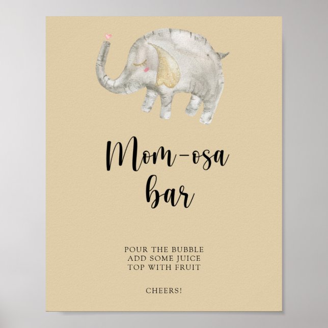 Elephant Balloon \ Mama-osa-Bar Poster (Vorne)