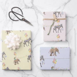 Elephant balloon Party Cadeaupapier Vellen Set Geschenkpapier Set