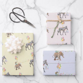 Elephant balloon Party Cadeaupapier Vellen Set Geschenkpapier Set