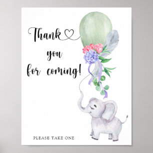 Elephant & Balloon \ Vielen Dank für Ihr Kommen Poster