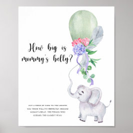 Elephant & Balloon Wie groß ist das Bauchspiel der Poster