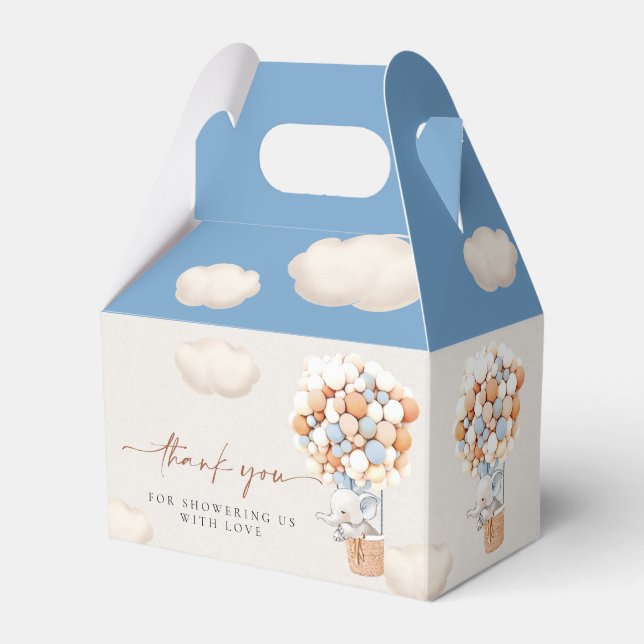 Elephant Balloons Bevorzugungsbox Geschenkschachtel (Vorderseite)