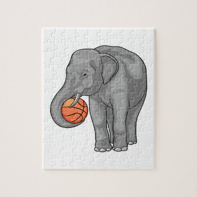 Elephant Basketball-Spieler Basketball (Vertikal)