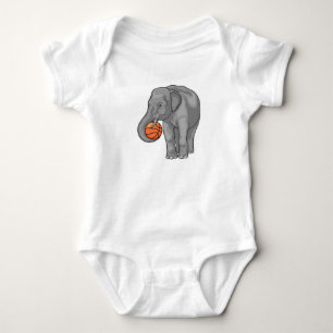 Elephant Basketball-Spieler Basketball Baby Strampler
