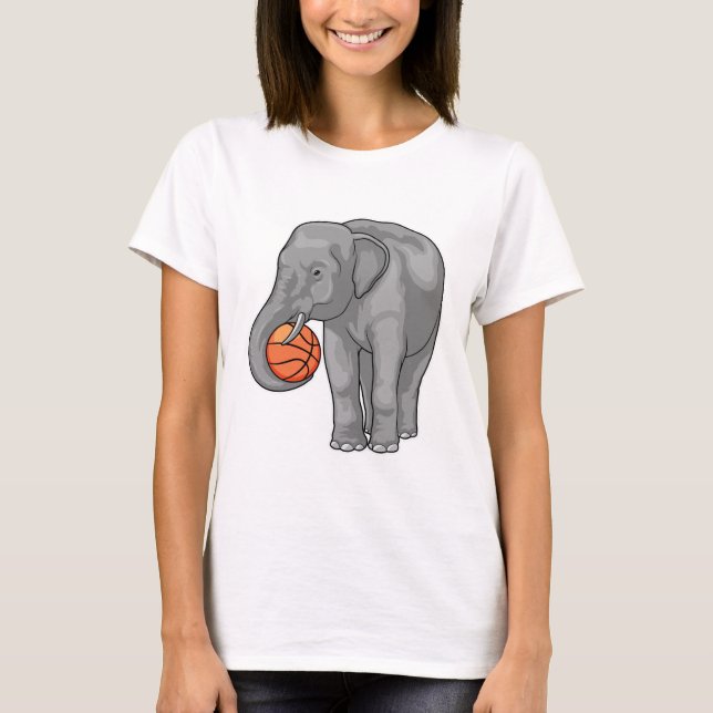 Elephant Basketball-Spieler Basketball T-Shirt (Vorderseite)