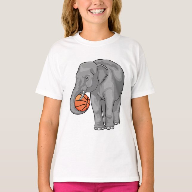 Elephant Basketball-Spieler Basketball T-Shirt (Vorderseite)