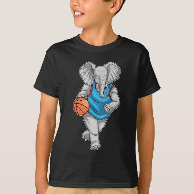 Elephant Basketball-Spieler Basketball T-Shirt (Vorderseite)