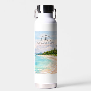 Elephant Beach Aquarell – Andaman Andenken Geschen Trinkflasche