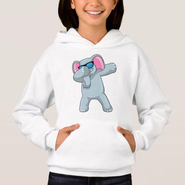 Elephant beim Hip Hop Dance Dab Hoodie (Vorderseite)