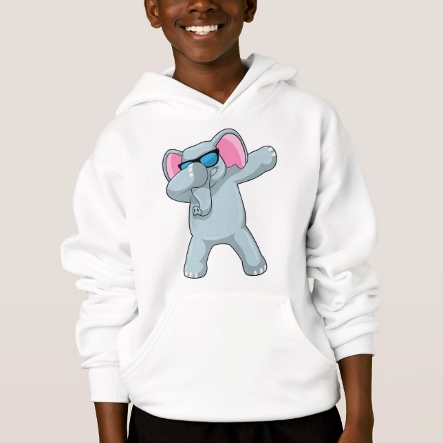 Elephant beim Hip Hop Dance Dab Hoodie (Vorderseite)