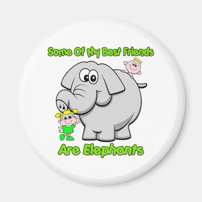 Elephant Best Friends Magnet (Vorne)