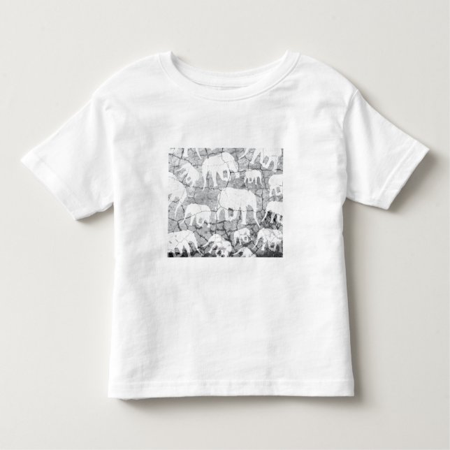 Elephant-Betonmuster Kleinkind T-shirt (Vorderseite)