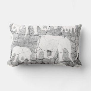 Elephant-Betonmuster Lendenkissen