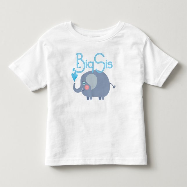 Elephant Big Sis Kleinkind T-shirt (Vorderseite)