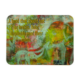 Elephant Bild Magnet mit einer Nachricht!