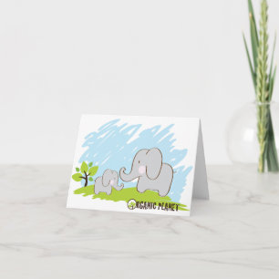 Elephant Bio Planet Custom Cards Einladung