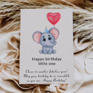 Elephant Birthday Card für Kinder Feiertagskarte