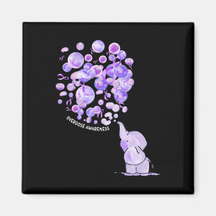 Elephant blowup Lila Balloons Überdosierung Aware Magnet