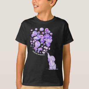 Elephant blowup Lila Balloons Überdosierung Aware T-Shirt