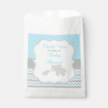 Elephant Blue and Gray Baby Shower Party