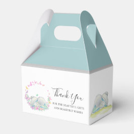 Elephant Blue Butterfly Gevor Box Geschenkschachtel