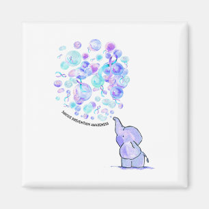 Elephant Blue Lila Balloons Suicide Prevention A Magnet