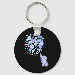 Elephant Blue Lila Lloons Suicide Prevention Awa Schlüsselanhänger