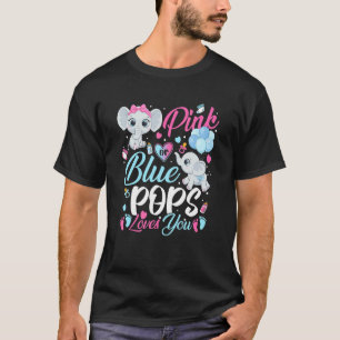 Elephant Blue Pink Pops Lieben Sie Schwangerschaft T-Shirt