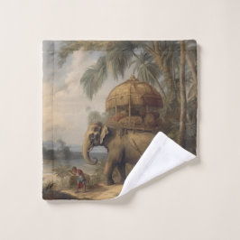 éléphant botanique vintage avec howdah aussi