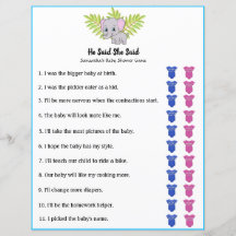 Elephant Boy Baby Dusche sagte er sagte, sie sagte