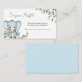 Elephant Boy Baby Duwer Diaper Raffle Begleitkarte