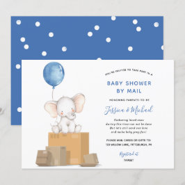 Elephant Boy Baby Showeinladung per Mail Einladung