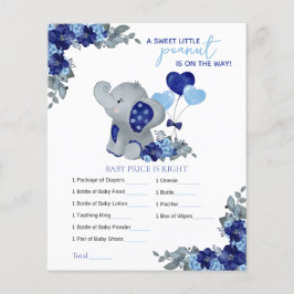 Elephant Boy Baby Shower Game