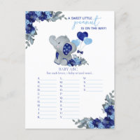 Elephant Boy Baby Shower Game