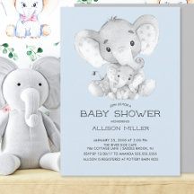 Elephant Boys Baby Shower Einladung