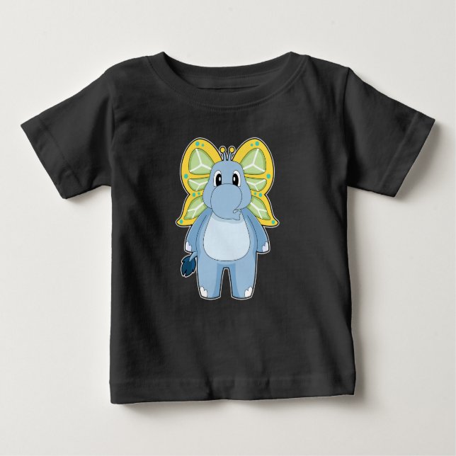 Elephant Butterfly Baby T-shirt (Vorderseite)