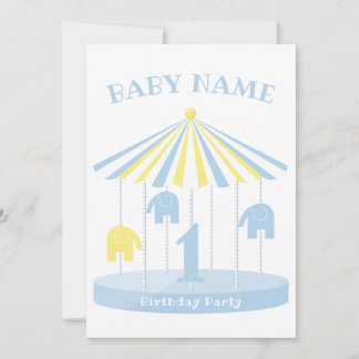 Elephant Carousel farbig erste Einladung