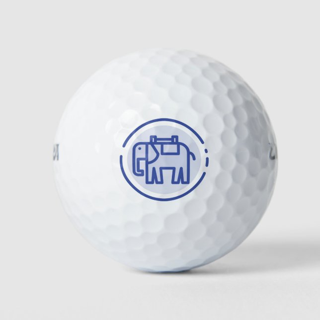 Elephant Cartoon Design Golfball (Vorderseite)