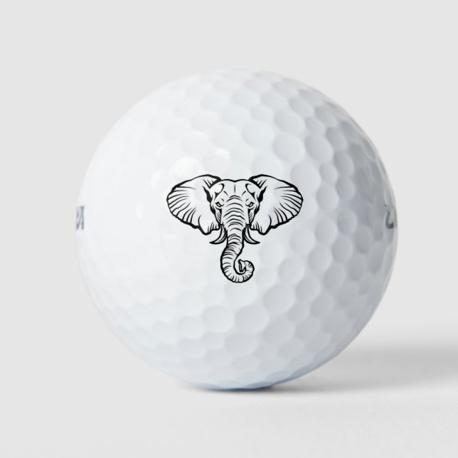 Elephant Cartoon Design Golfball (Vorderseite)